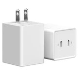 Usb-C Charger Block 72W Dual Port Pd 3.0/Qc 4.0 Gan C Chargers Fast Charging Usb Wall Charger Power Adapter For Iphone 17 16 15, Samsung, Google Pixel And More