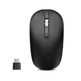 Type C Wireless Mouse, 2.4G Silent Cordless Mouse With Type-C Receiver Portabl