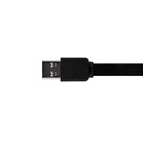 Flat Usb Type-C To Type-A 3.2 Gen1 Charge And Sync Cable - 5Gbps, 3 Amp Charging, Reversible Connector, Resists Tangling, Compatible With Usb Type-C Devices, 6 Feet, Black