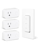 Wireless Remote Control Outlet Switch 3-Outlet Kit With Magnetic Remote & Wall-Mount Holder, Remote Plugs For Lights & Appliances, Outlet Remote Control Wireless, Up To 100 Ft Range