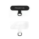 Phone Tether Tab 2-Pack Universal Lanyard Patch Non-Adhesive Black & Clear
