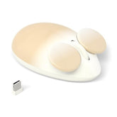 Bluetooth Wireless Optical Mouse, Portable Wireress Bluetooth And Usb Nano Connection Cute Rat Shape Colorful Gift Computer Mouse For Laptop Pc Tablet Smart Phones(Tea)