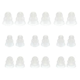 Silicone Triple Flange Ear Bud Tips Low Noise For Inside Diameter 4Mm-5Mm Earbuds In-Ear Earphones(Inner Hole 4Mm) S/M/L,9 Pairs, Clear