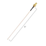 Ipex Ufl To Rp-Sma Female Bulkhead 8 Inches Rg178 Wifi Pigtail Coaxial Cable Connecting Sma Antenna To 4G 5G Router, Modem, Mifi Hotspot, Mini Pcie Wireless Card, Wifi Motherboard - 2 Pack