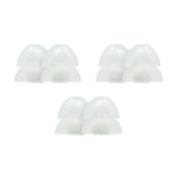 Dual Flange Silicone Eartips, Clear - 6 Pack - X-Large Fit