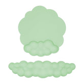 Cloud Mouse Pad Wrist Support Keyboard Wrist Rest Set Ergonomic Wrist Support For Typing Pain Relief Portable For Computer Office Gaming (Green-L)