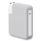 140W Soft Silicone Power Adapter Sleeve Case For 2021 2022 2023 2024 Macbook Pro 16 Inch A2485 M1 A2780 M2 A2991 M3 A3186 A3403 M4 Charger Protective Cover (140W), Gray