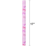 Pink Bows Wrapping Paper Roll 17In X 16.4Ft Cute Girly Gift Wrap Pink Bow