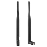 2Pcs 6Dbi Wifi Antenna 2.4Ghz 5Ghz 5.8Ghz Rp-Sma Male Bluetooth Antenna Audio Range For Usb Adapter Camera Video Surveillance Monitor Pc Computer Wifi Router Wireless Network Card