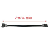 Sata Power Extension Cable 2Pcs 11.8Inch Black 15Pin Sata Male To Female Exten
