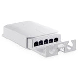 Outdoor 5 Port Poe Extender, 1 In 4 Out Poe+ Switch, 10/100Mbps, Ieee 802.3 Af/At/Bt 90W, Wall Mount Waterproof Poe Passthrough Switch