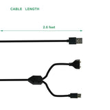 Dog Training Collar Charger Replacement For Nvk Dog Shock Collar And Remote - 2-In-1 Magnetic Charging Cable Micro Usb Cord Black, 2 Pcs