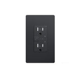 Smart Wall Outlet, Tamper Resistant Outlet Compatible With Alexa And Google Assistant, Remote Control, Etl & Fcc Approvel Samrt Receptacle, Requires 2.4 Ghz Wi-Fi, No Hub Required, Black