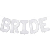 40 Inch White Bride Balloons, Giant Bride To Be Balloons, Bride Letter Balloon, Bachelorette Party Balloon, Bridal Photo Booth Bridal Banner For Wedding Bachelorette Party Decorations (White)