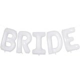 40 Inch White Bride Balloons, Giant Bride To Be Balloons, Bride Letter Balloon, Bachelorette Party Balloon, Bridal Photo Booth Bridal Banner For Wedding Bachelorette Party Decorations (White)