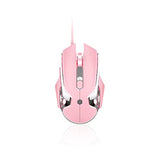 Aj120 Wired Gaming Mouse, Ergonomic Led Backlit Usb Gamer Mice Computer Laptop Pc, For Windows Mac Linux Os, Pink