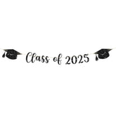 Graduation Decorations 2025-10 Ft Class Of 2025 Banner, Black Graduate Banner, Happy Grad Supplies, Graduation Party Decorations For Middle School, High School, College