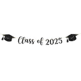 Graduation Decorations 2025-10 Ft Class Of 2025 Banner, Black Graduate Banner, Happy Grad Supplies, Graduation Party Decorations For Middle School, High School, College