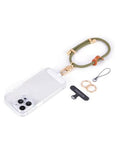 Cell Phone Wrist Strap 1, Tether Tab 2,Key Ring×2,Adjustable Phone Wristlet Strap 20cm-40cm,Hand Lanyard,Keychain(Green-G)