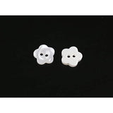 Flower Shape Buttons 11Mm(0.44 Inch)Translucent White Resin Button For