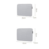 15Inch Sleeve Case, Grey Notebook Handbag, Waterproof And Non-Slip Carrying Bag For 15-Inch Universal