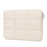 MOSISO 13-14 inch Laptop Case, 13.3 inch Puffy Laptop Sleeve Compatible with MacBook Air 13 13.3 13.6/Pro 13/14, HP, Dell, ASUS, Lenovo, Rectangle Quilted Puffer Computer Bag for Women, Sand