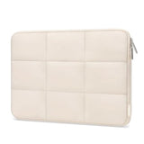MOSISO 13-14 inch Laptop Case, 13.3 inch Puffy Laptop Sleeve Compatible with MacBook Air 13 13.3 13.6/Pro 13/14, HP, Dell, ASUS, Lenovo, Rectangle Quilted Puffer Computer Bag for Women, Sand