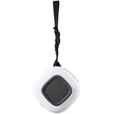 Bushnell Disc Jockey -Bluetooth -Speaker, Lightweight Disk Golf -Speaker with Distance to Basket -GPS, White/Orange, Small