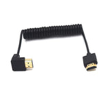 3.9Ft Hdmi 4K Coiled Cable, Hdmi 2.0 Version Hd High Speed Cable, 90 Degree Do