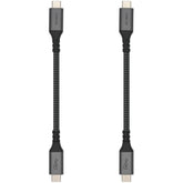 6-Inch Extra Short Usb4 Cable - 40Gbps Supports 100W (20V, 5A) Charging - Compatible With Thunderbolt 3 And Usb-C (2-Pack)