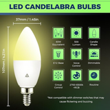 Smart E12 LED Candelabra Light Bulbs 60W Equivalent RGBCW 1 Pack