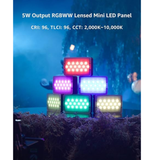 MC Pro RGBWW LED Video Light Lensed Mini Panel Pocket Light