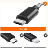 0.5FT Micro USB Cable Short USB A to Micro USB Fast Charging Cord Black