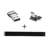 xiwai 0.2M Up Angled USB 2.0 Type-A Male to Micro USB 5Pin Male Data Flat Slim