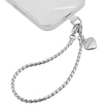 Phone Chain Wrist Strap Metal Phone Lanyard Wristlet Strap with 2xTPU Tether Tab for Women Shopping Traveling