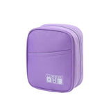 Storage Pouch For Small Electronics And Accessories,Tech Bag,Electronic Organizer Case Compatible With Macbook Laptop Charger,Mouse,Cables,Hub,Power Bank,Earphone,Toiletries Cosmetics (Purple)
