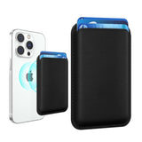 Stronger Magnetic Wallet Cell Phone For Iphone 15 Series, Rfid Leather Phone Wallet Stick On Series Of Iphone 14/13/12 Pro/Promax And Devices, Black