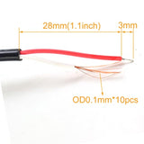 5Pcs Usb 2 Wire Pigtail Cable 1A 5V 1M 3.3Ft Black 28Awg Usb A Male Power Cable Plug Cord Connectors With Quick Wire Cable Connector