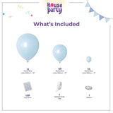 Pastel Blue Balloons - Light Blue Balloons 5/12/18 Inch, Baby Blue Balloons Garland For Graduation, Baby Shower & Birthday Party Decorations