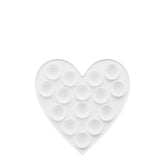 Cases - White Heart Stickeez, Compatible With Apple Iphones | Pink Trendy Cute Viral - Durable, Easy To Attach, Lightweight, Reusable, Double-Sided Suction, Women-Owned Small Business