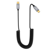 CableCreation, Coiled Cable 5FT, USB C Cable 3A Fast Charging Coiled USB C to USB C with Premium Aluminum Shell Stretched 1.5-5 Feet for MacBook Pro Air, Galaxy S21 S20 S10 etc