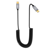 CableCreation, Coiled Cable 5FT, USB C Cable 3A Fast Charging Coiled USB C to USB C with Premium Aluminum Shell Stretched 1.5-5 Feet for MacBook Pro Air, Galaxy S21 S20 S10 etc