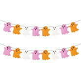 2PCS Halloween Hanging Ghost Banners Glitter Indoor Outdoor Haunted Decor