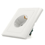Single Eu German Standard Electrical Plug Socket Wall Power Outlet Panel 16A European Round Hole Power Outlet Ac 250V