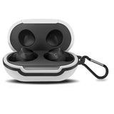 Silicone Cover Case for Samsung Galaxy Buds+ and Buds 2 True Wireless Earbuds with Keychain, White