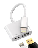 Lightning to USB 2in1 Converter Charger Jack Adapter Cable OTG for for iPhone 14 13 12 11 Pro MAX 7 8 Plus X SE XS XR for iPad Air Accessories