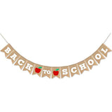 Burlap Back To School Banner First Day Of School Party Garland Decorations Supplies