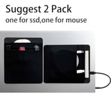 2 Pack 2-Pocket Ssd Holder For Laptop,Adhesive Pouch,Portable Hard Drive Sleeve For Laptop,Compatible With External 2.5" Hdd, Magic Mouse, Externa Hard Drive,Usb Cable And More Holder - Black
