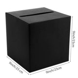 Black Card Box With Slot 9.1" Wedding Favor Gift Card Boxes For Reception, Parties, Birthday, Wedding Decorations, Retirement, Graduation Money Box Envelope Holder