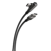 Scosche CCBRA4-SP Strikeline RA Premium USB-C to Right-Angle USB-C Charge & Sync Braided Cable 4-ft. Black/Space Gray
